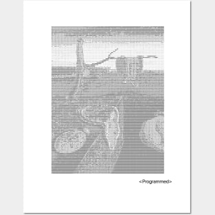 Dali Persistence of Memory ASCII Black Print Posters and Art